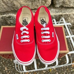 COPY - Red Vans Lace Up - Women's Size 7.5